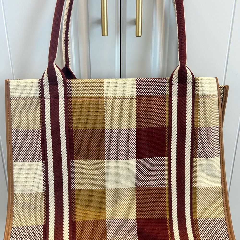 Biden Tilda Plaid Tote